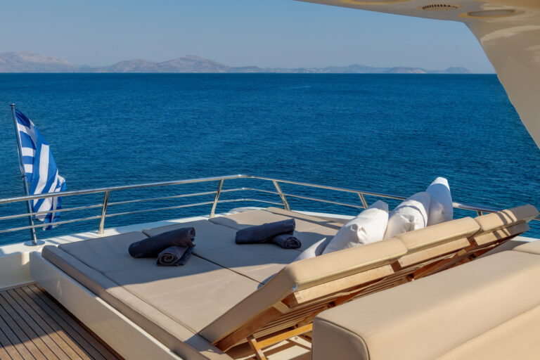 Sun deck loungers views