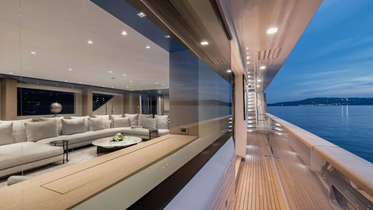 Side deck view into main salon