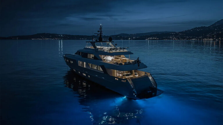 At anchor by night