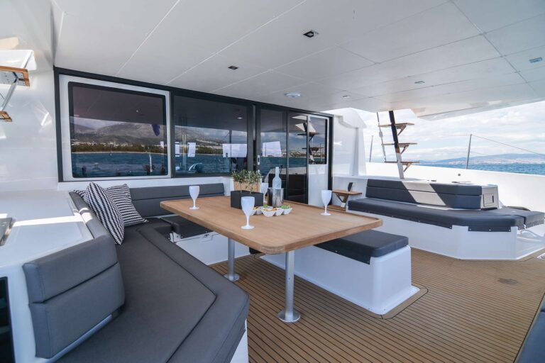 Aft deck flows into main salon