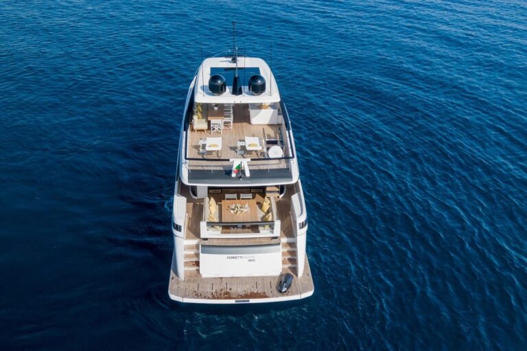 Aerial view of stern
