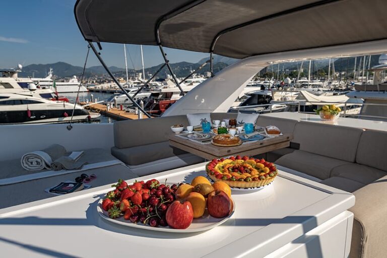Luxury charter catering