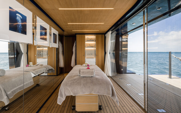 Beach club spa area
