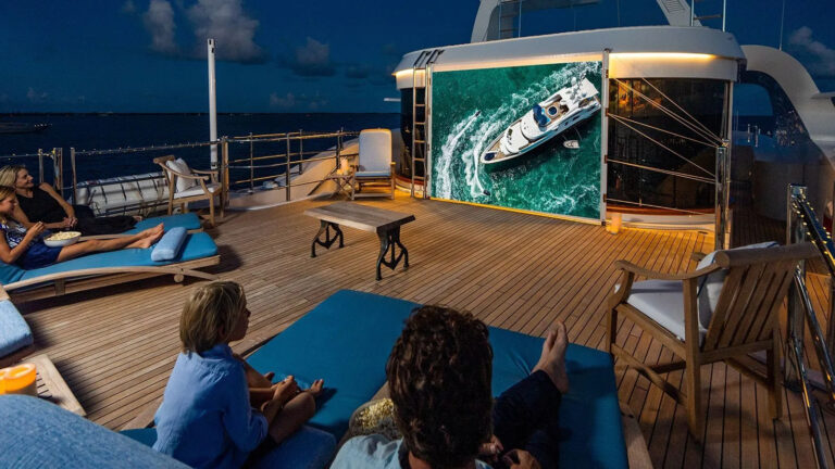 Movie night on the sun deck