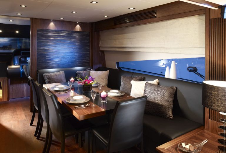 2009 Sunseeker 80 Motor Yacht  Main Salon Dining Area