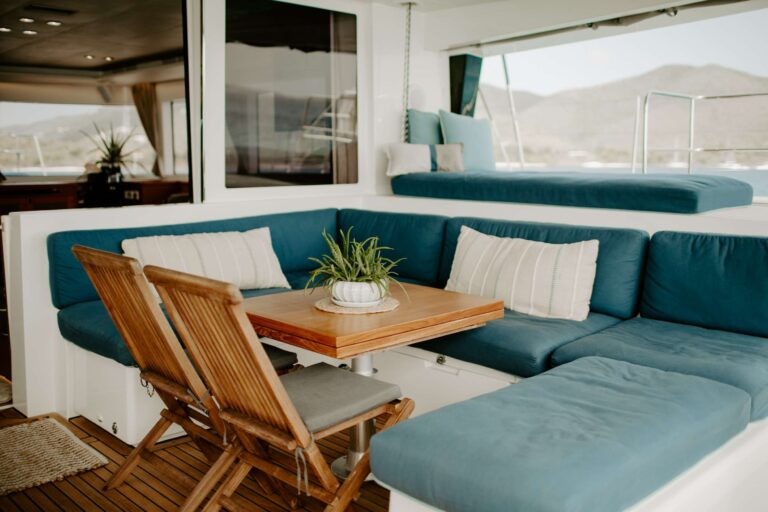 Sailing Catamaran EBB & FLOW Aft Deck: Cockpit