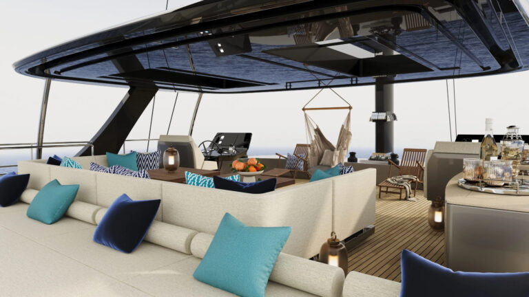 Sun Deck On Board Superyacht AHAVA