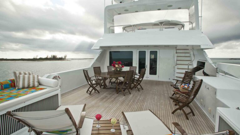 Dining And Sun Loungers On Upper Deck