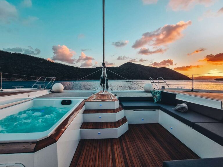 Sailaing Catamaran MY TY Bow