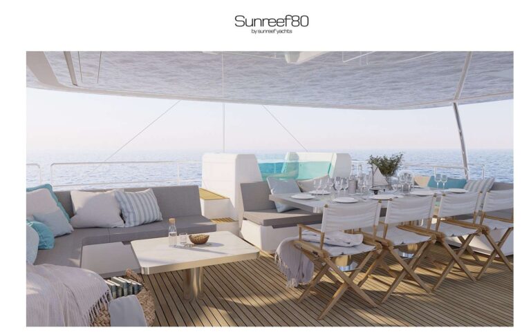 Sailing Catamaran OHANA Flybridge (shipyard Rendering)