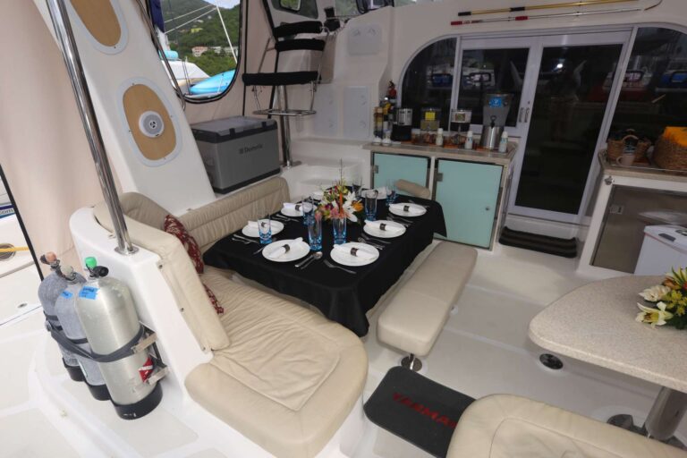 Sailing Catamaran MANNA Aft Deck