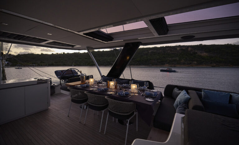 Sun Deck Dining At Night