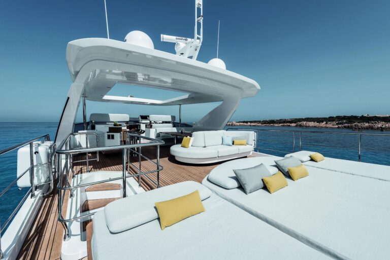 Sun Pads On The Flybridge
