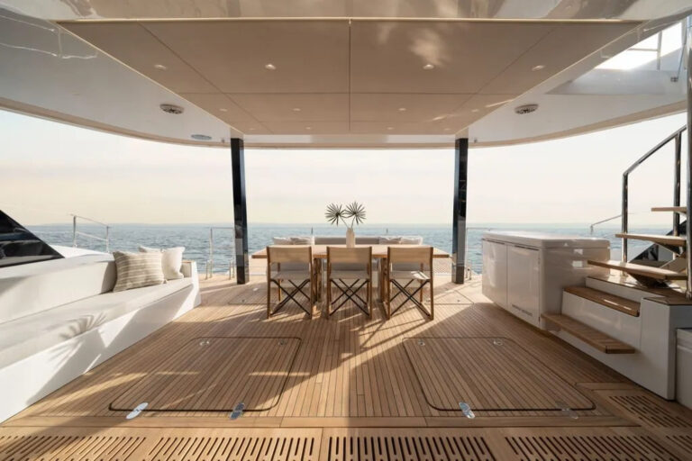 View To The Stern On Superyacht ANKAWER VI