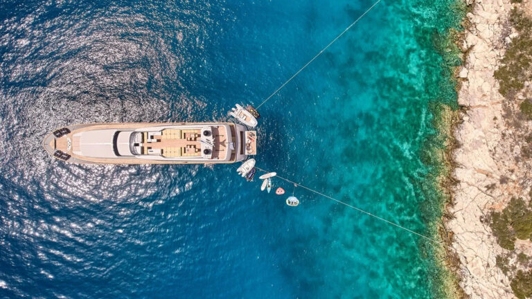 Aerial View At Anchor