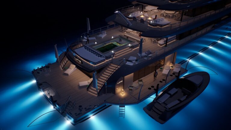 Beach Terrace At Night