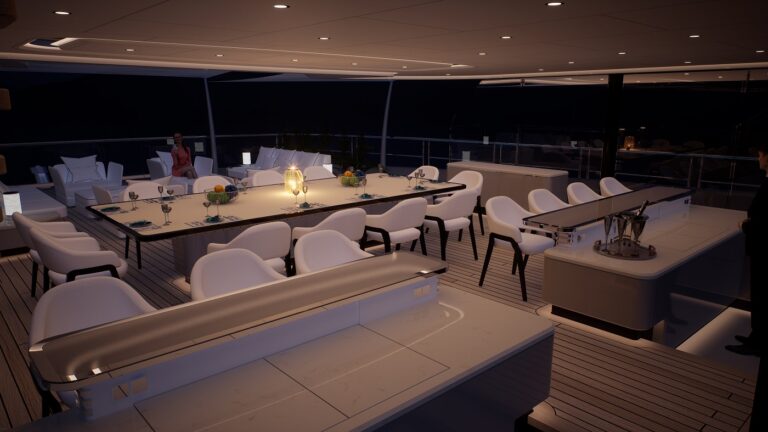 Bridge Deck Aft Dining And Outdoor Chef Stations
