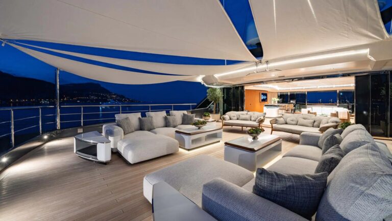 Sun Deck Lounge At Night
