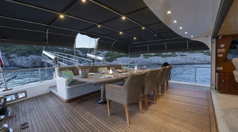Aft Deck Dining View Aft