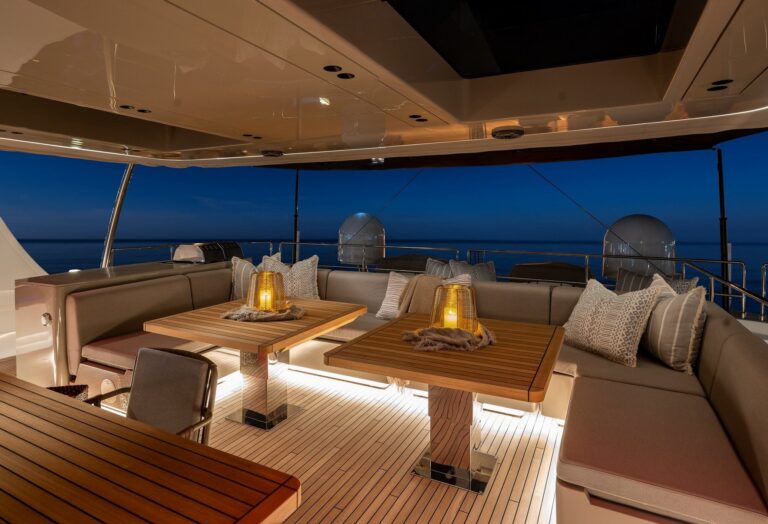 Sun Deck Dining At Night