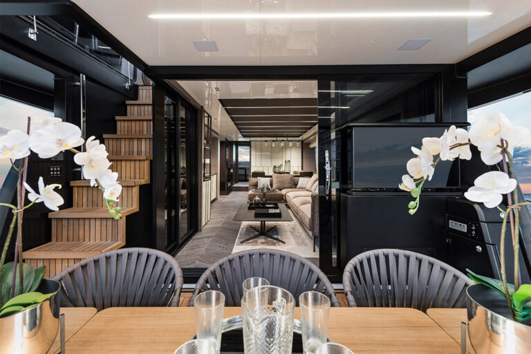 Aft Deck View Into Main Salon