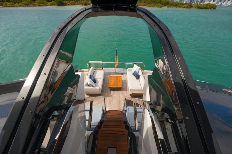 View To The Cockpit From The Flybridge Stairs