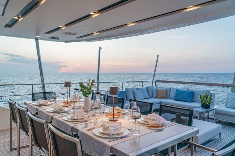 Sun Deck Dining Table - Set For Dinner