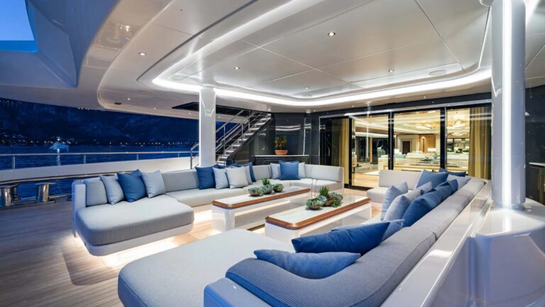 Main Deck Lounge At Night