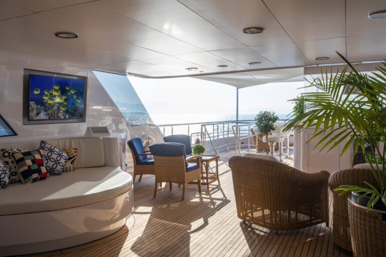 Sun Deck Seating View Aft