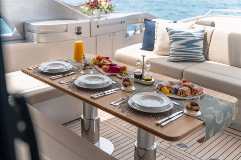 Aft Deck Dining - Laid For Breakfast