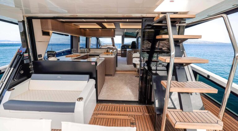 View Into The Main Salon From The Aft Deck