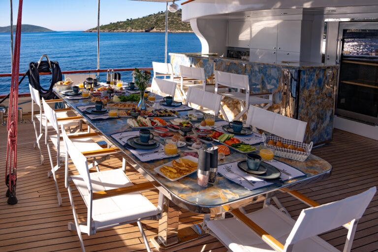 Bar And Dining On Deck