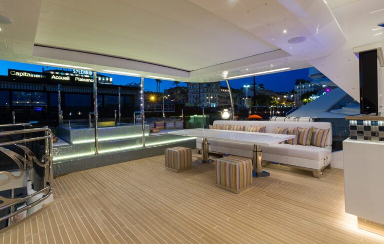sun deck in the evening