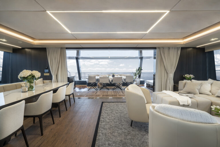 Main salon looking aft