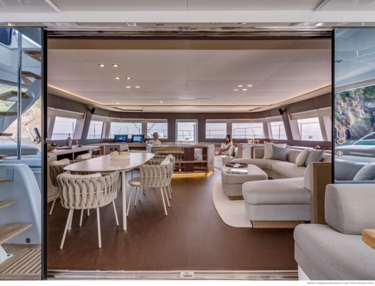 Main salon view from aft cockpit