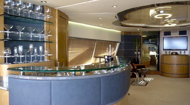 Stunning glass top bar