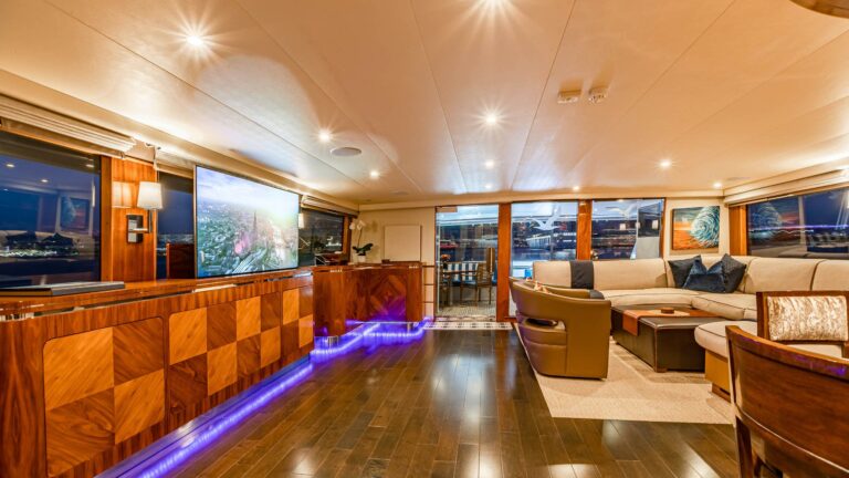 Beautiful styling with inlaid wood and feature lighting