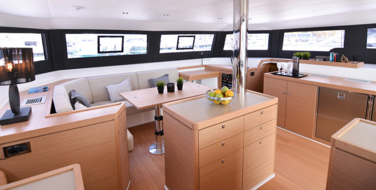 Main salon galley and island