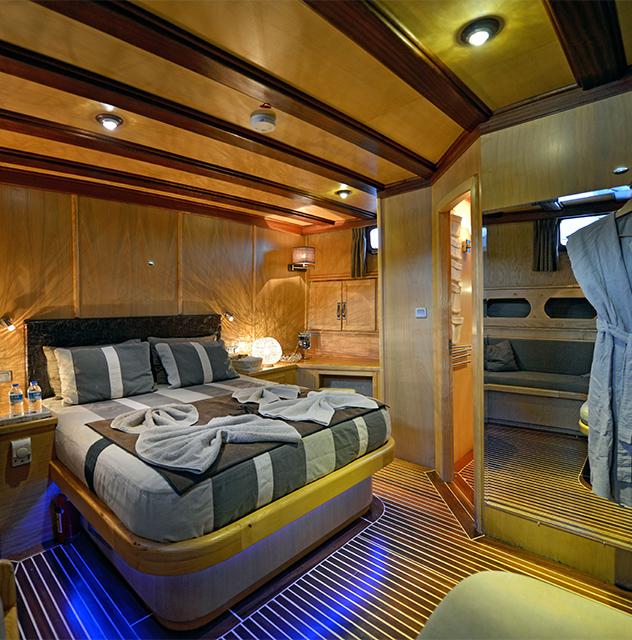 Luxuriate in the master cabin