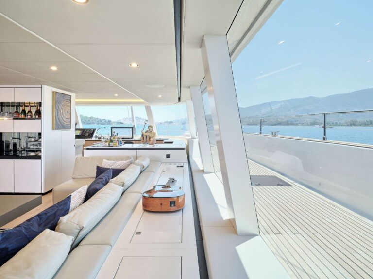 Main salon windows view forward