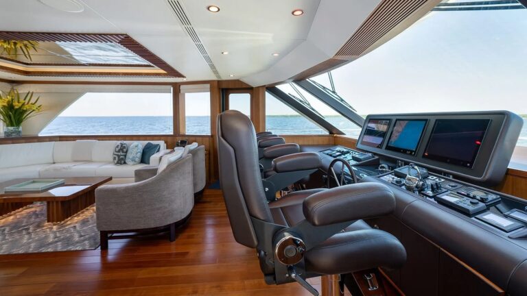 Helm station in sky lounge