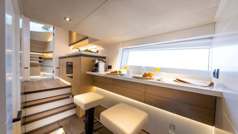 Lower Deck Galley And Guest Seating