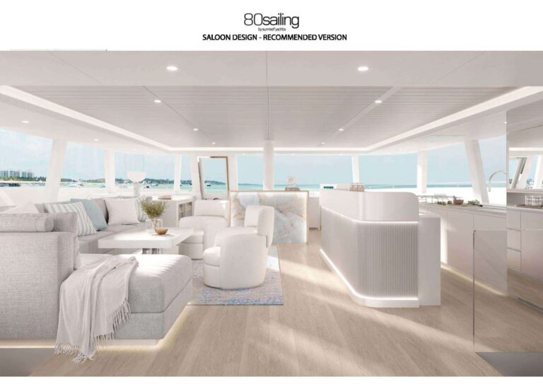 Sailing Catamaran OHANA Salon (shipyard Rendering)
