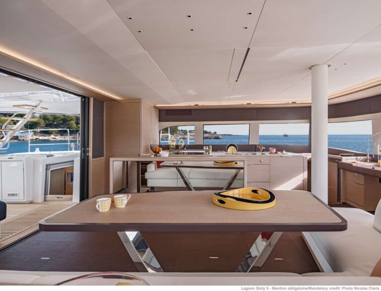 Sailing Catamaran AURA Main Salon