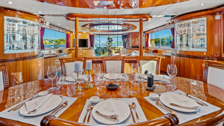 Main Salon Dining View Aft
