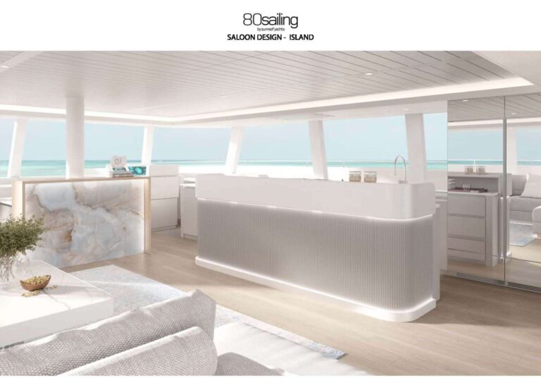Sailing Catamaran OHANA Salon (shipyard Rendering)