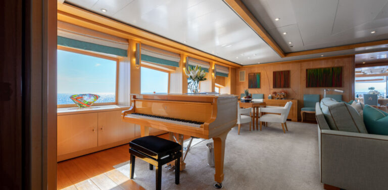 Upper Deck Salon With Grand Piano