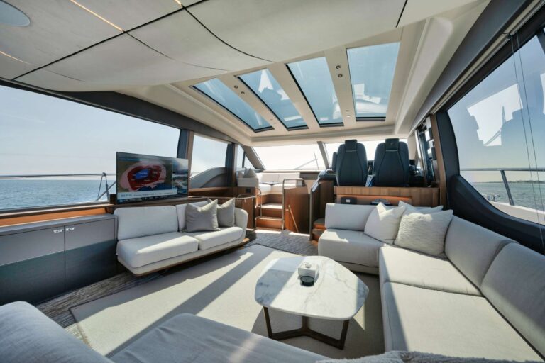 Main Salon Lounge And Helm Controls