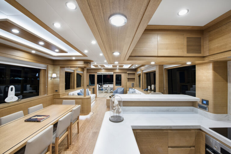 Main Salon Open Plan Galley And Dining