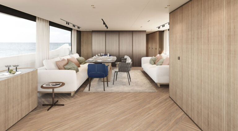 Main Salon View Forward - Rendered Image